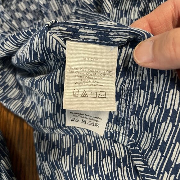 Eddie Bauer Button Up Shirt Womens Blue Long Sleeve Outdoor 100% Cotton Large - Picture 4 of 8